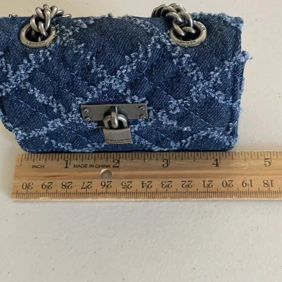 Kurt Geiger London Micro Brixton Denim Crossbody - Picture 6 of 8